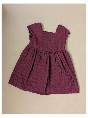 Genuine Kids by Osh Kosh Burgundy Eyelet Dress